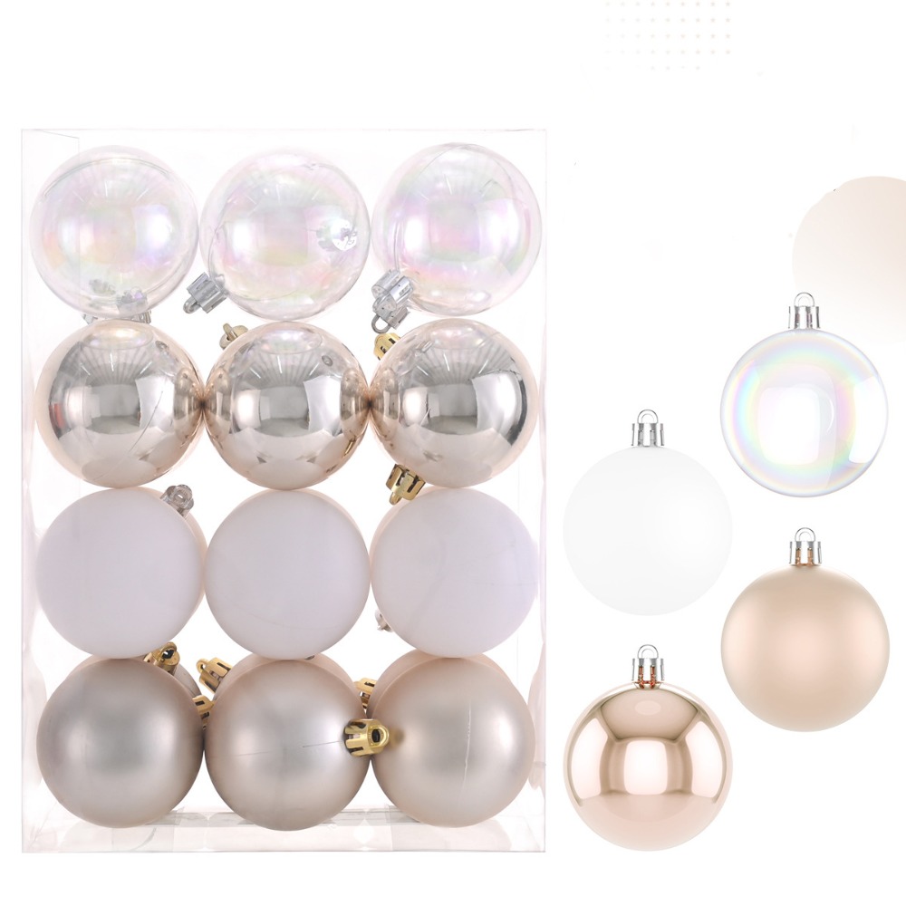 24 stuks 6 cm kerstballen gegalvaniseerde waterdichte kerstbollen hanger onbreekbaar plastic: Army Green