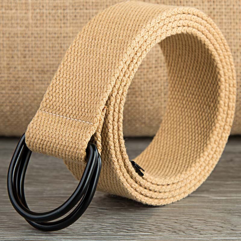 160cm Klassische Einfache Stil lässig Hosen D-Geschmack Schüler Doppel Ring Leinwand frauen und Männer&#39;s Erweitert gürtel: 2 / 130 cm
