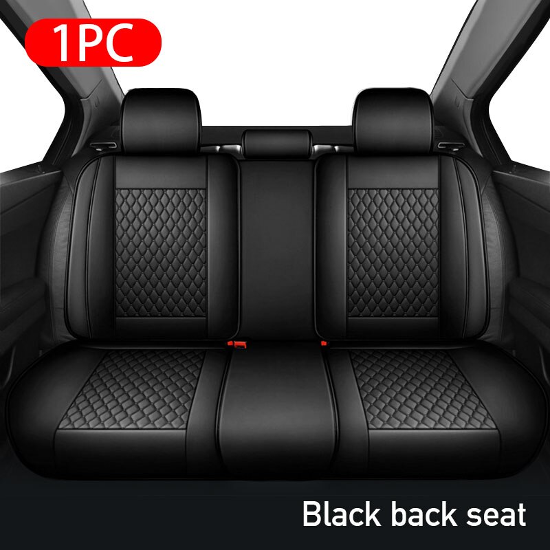 SEAMETAL Brand Car Seat Cover Front/Rear Universal Fit Most 5-Seat Vehicle Automotive Soft Car Seat Protector: Black Rear 1pc