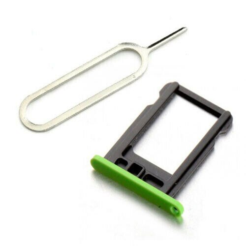 Porte-carte Nano Sim pour iPhone 5C, A1507, A1529, A1532, A1456, avec broche d&#39;éjection gratuite: Brand New Green