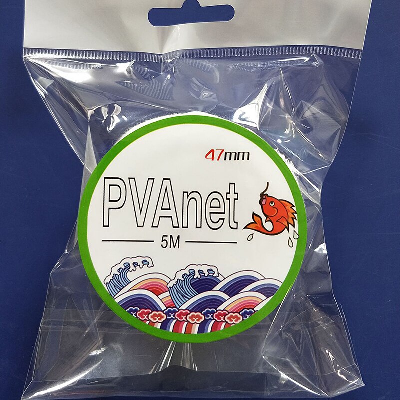 PVA Mesh Soluble Fishing Nets 5M 25mm 37mm Carp Fishing Feeder Trap Bait Bag Nets Soluble In Water To Beat The Nest: 47mm in OPP