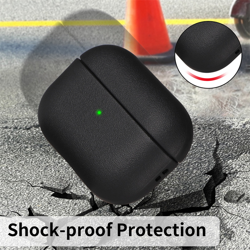 Leather Textured TPU Headphone Cover For Apple Airpods Pro 2 Case Wireless Earphone Case For Airpods Pro 3 2 1 Coque Bumper