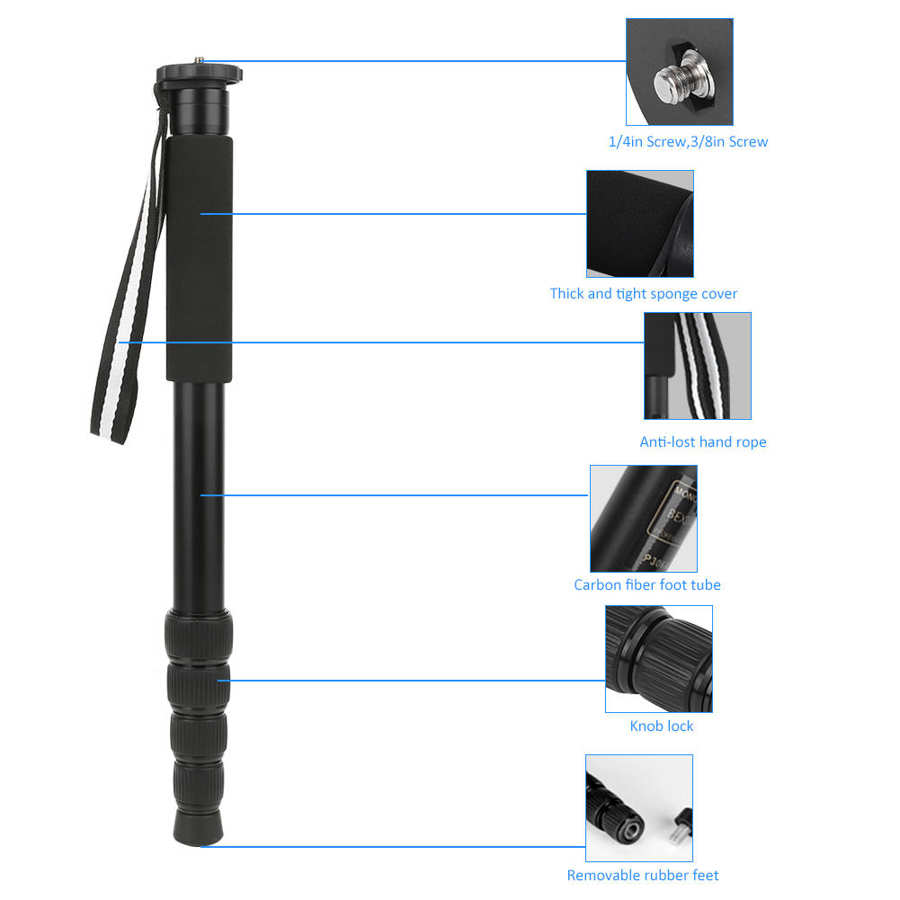 Portable Carbon Fiber Camera Monopod Stand Extenda... – Grandado
