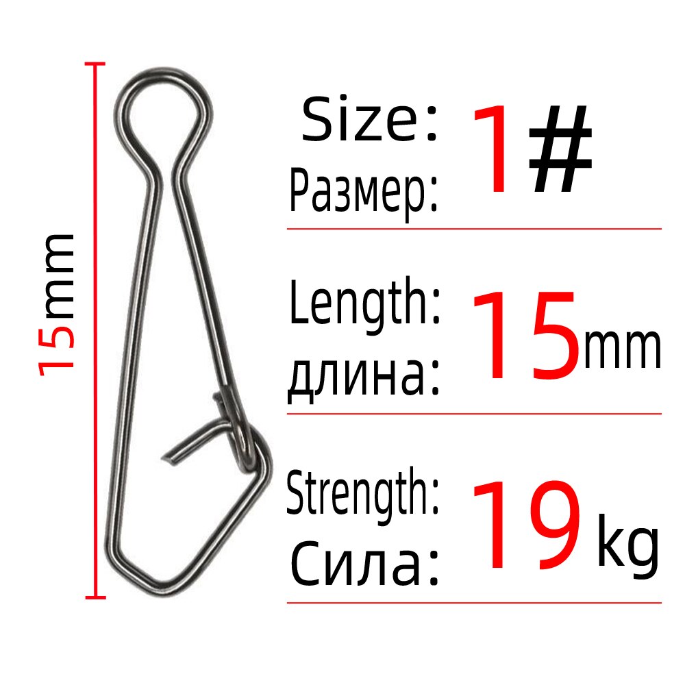 Dndyuju 30-50 Stuks Rvs Vissen Snap Verslaafd Snap Pin Fastlock Clip Rolling Swivel Accessoires Barrel Swivel Lokken haak: 30pcs / 1025 Size 1