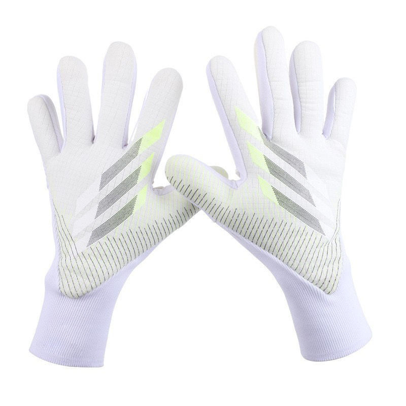 Neue Fußball-Torwarthandschuhe Falcon Fußballhandschuhe Training verschleißfeste rutschfeste Torwarthandschuhe für Erwachsene: WHITE / XS