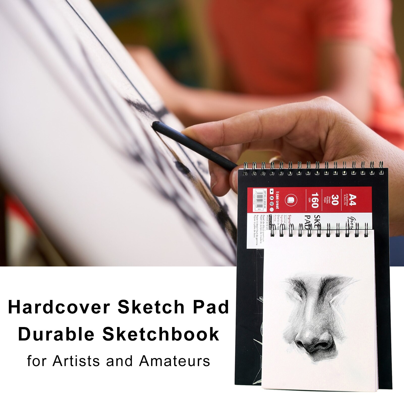 Sketch Pad Hardcover Sketchbook Spiral Bound Drawing Notebook For Artist Students Best For Birthday Christmas Thanksgiving