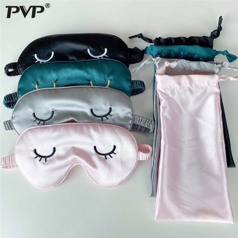 1pcs Eye Cover Silk Sleep Eye Mask Relax Sleeping Padded Shade Patch Eyemask Blindfolds Women Men Travel Sleep masks for relax