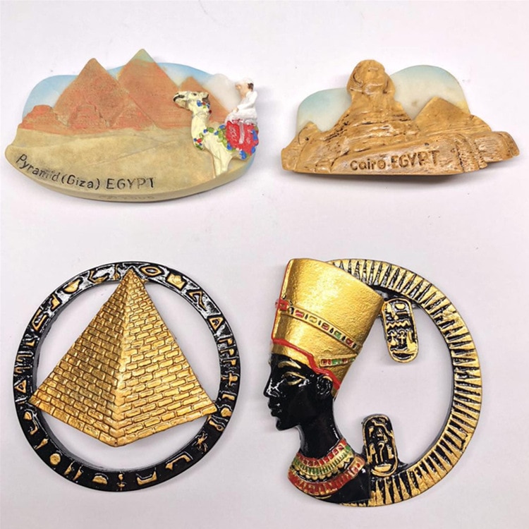 Souvenir Fridge Magnet Egypt Camel Pyramid Giza Cairo Egypt Egyptian Puppet Refrigerator Magnets Sticker Home Decoration