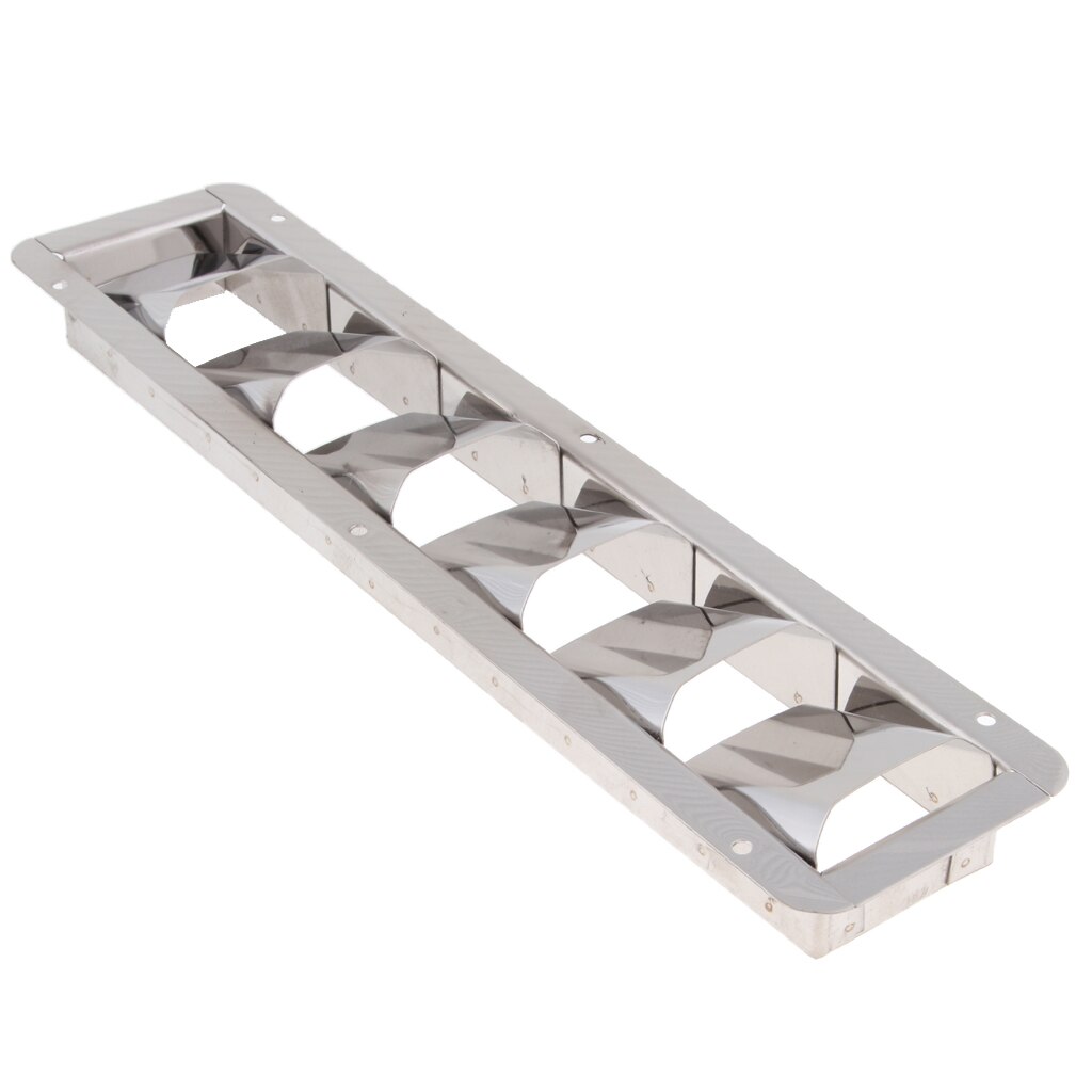 Boat Stainless Steel Louver Vent 6 Slots Louvered Ventilation Air Vent Cover