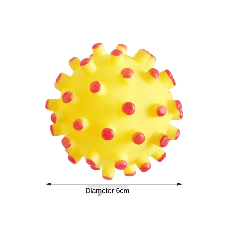 Spike Ball Sounding Toy Dogs Molar Teeth Cleaner Small Spike Ball Pet Dog Toys Bite-Resistant Vinyl Toys Puppy Toy Dog Chew Toys