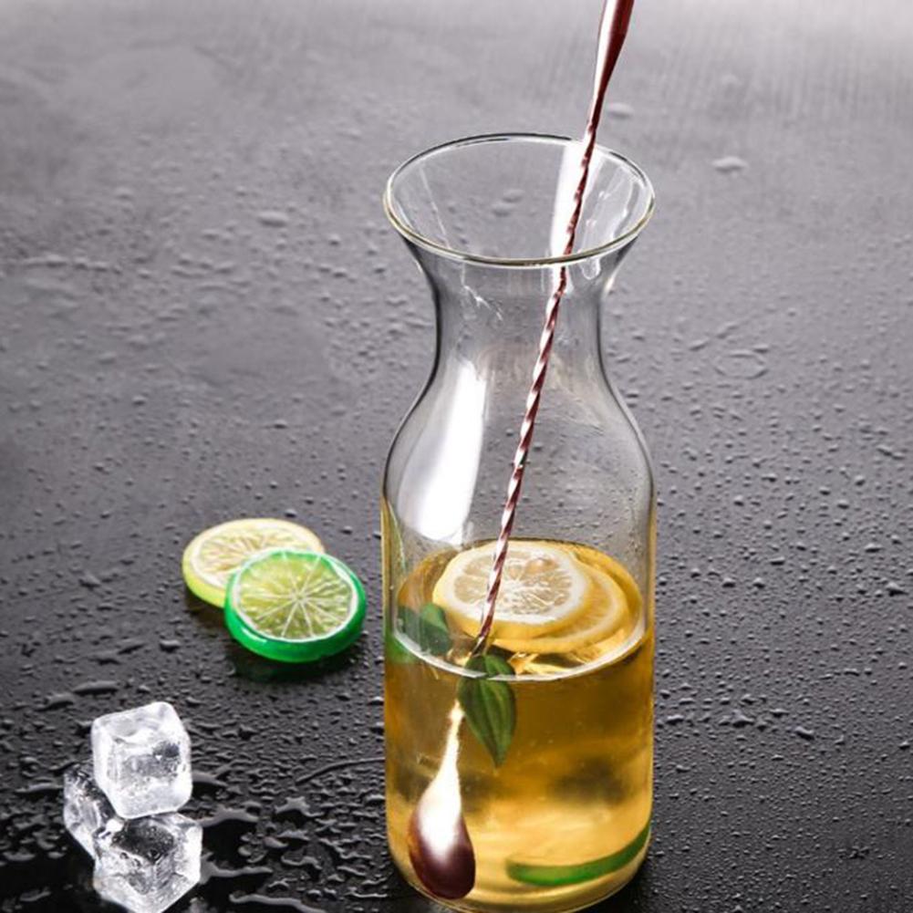 Stainless Steel Spiral Long Handle Mixing Stir Cocktail Spoon Bar Bartender Mixing Stir Fine Thread Bar Spoon Bar Shaker Tool