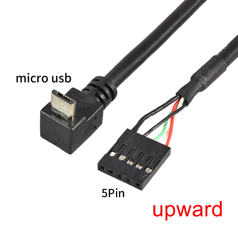 Placa base de ordenador PC 9P a Micro USB a DuPont 2,54mm 5Pin DuPont USB a Micro USB cable de datos papel de aluminio + cable de malla tejida: Castaño