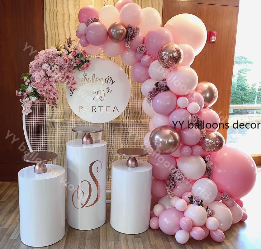Luftballons Girlande Bogen Bausatz Macaron Baby Rosa Pfirsich Pastell Rose Gold Geburtstag Hochzeit Baby Dusche Jubiläum Party Dekor