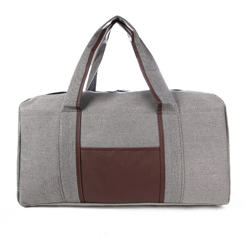 Canvas Reisbagage Handtassen Solid Duurzaam Plunjezak Waterdichte Crossbody Schoudertas Weekend Carry Organizer Voor Mannen Vrouwen: Grey