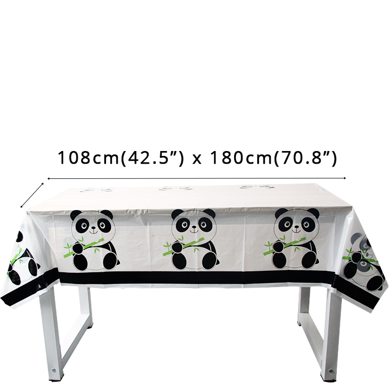 Cartoon Panda Party Decorations Foil Balloons Paper Plate Cup Disposable Tableware Set Kids Birthday Party Baby Shower Supplies: MULTI