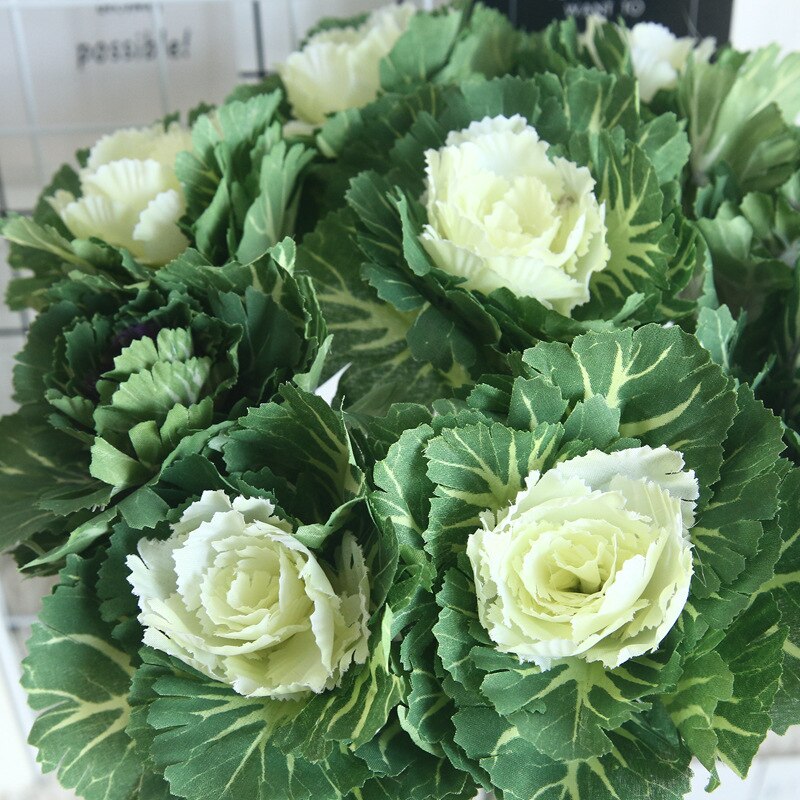 Fleur artificielle d'olive, branche de légumes, plat à chou pour décoration de maison, mur de maintien de fleurs et de plantes, 1 pièce