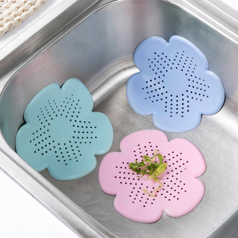 4 farver kloakafløbssil køkkenvask filter pvc afløb hårfanger dække bad køkkenudstyr tilbehør