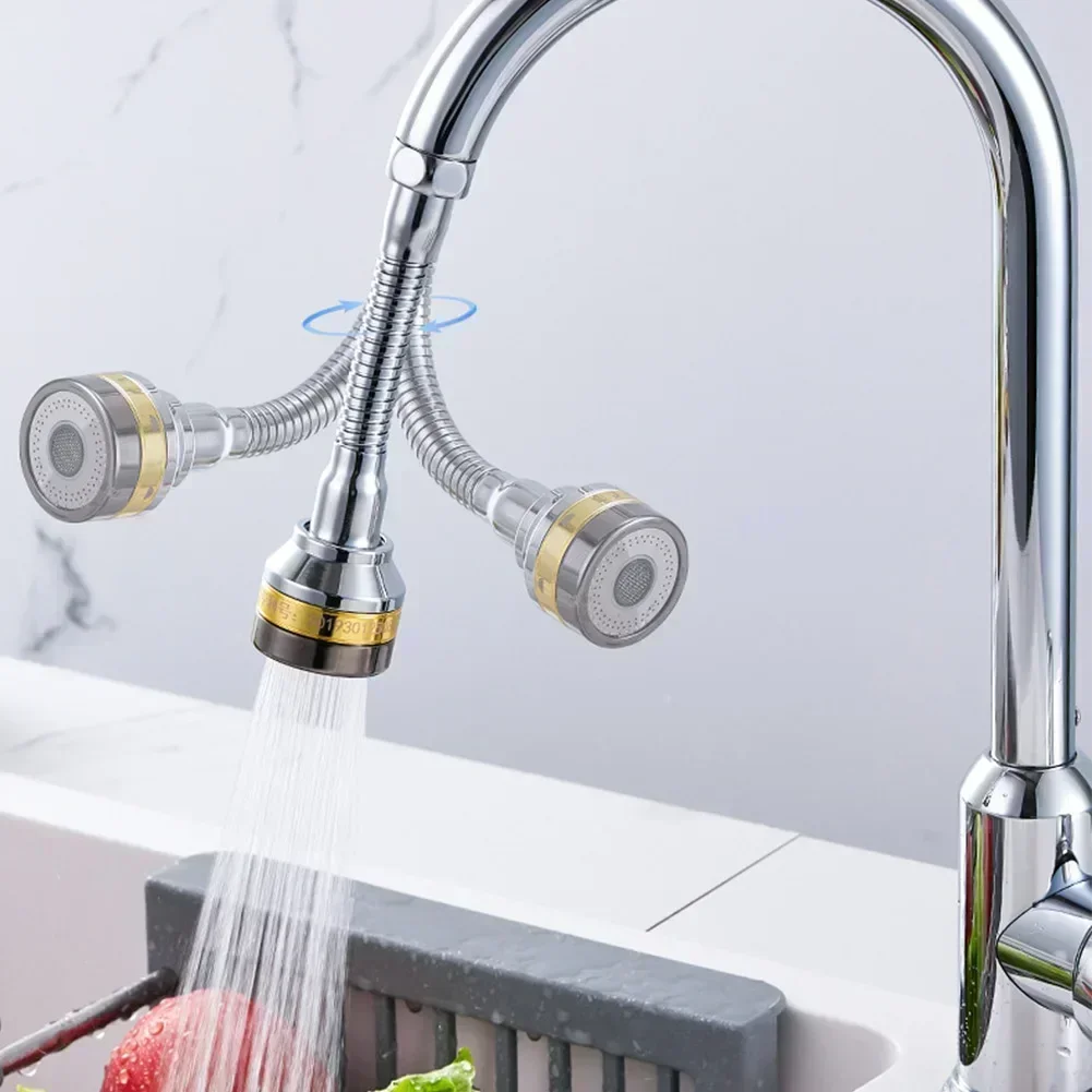 Tre nivåer justerbar messing kjøkkenkran forlenger med luftefilter vannbesparende antisprut rustfritt stål materiale