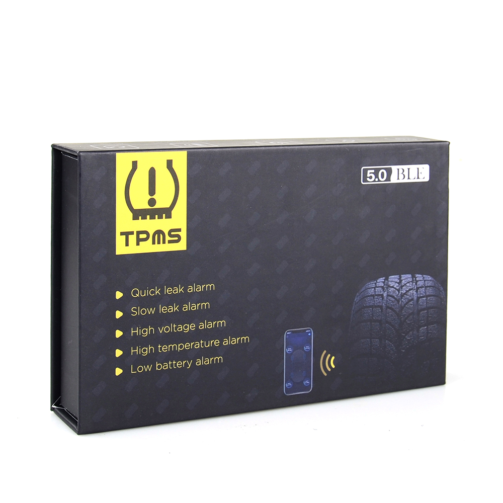 Tpms Bluetooth 5.0 Bandenspanning Monitor System 4 Interne/Externe Sensor Werkt Android/Ios Mobiele Telefoon App display
