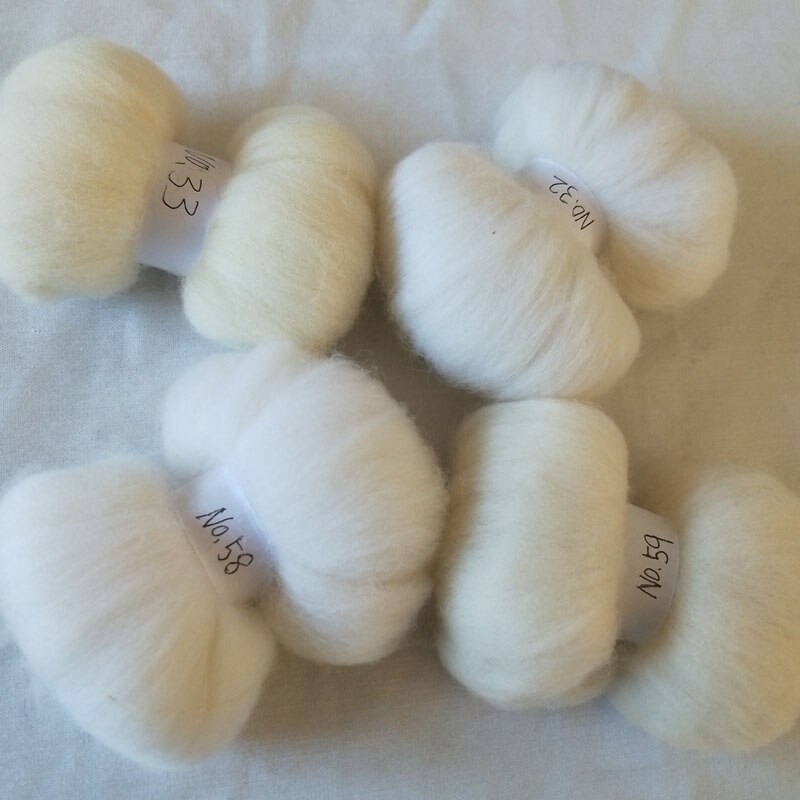 4 Kleuren Wol Fibre Roving Naaien Voor Naaldvilten Hand Geverfd Spinning DIY Fun Pop Handwerken Ruwe Wol Ambachten 20g 10g 50g 100g: 100g   400g