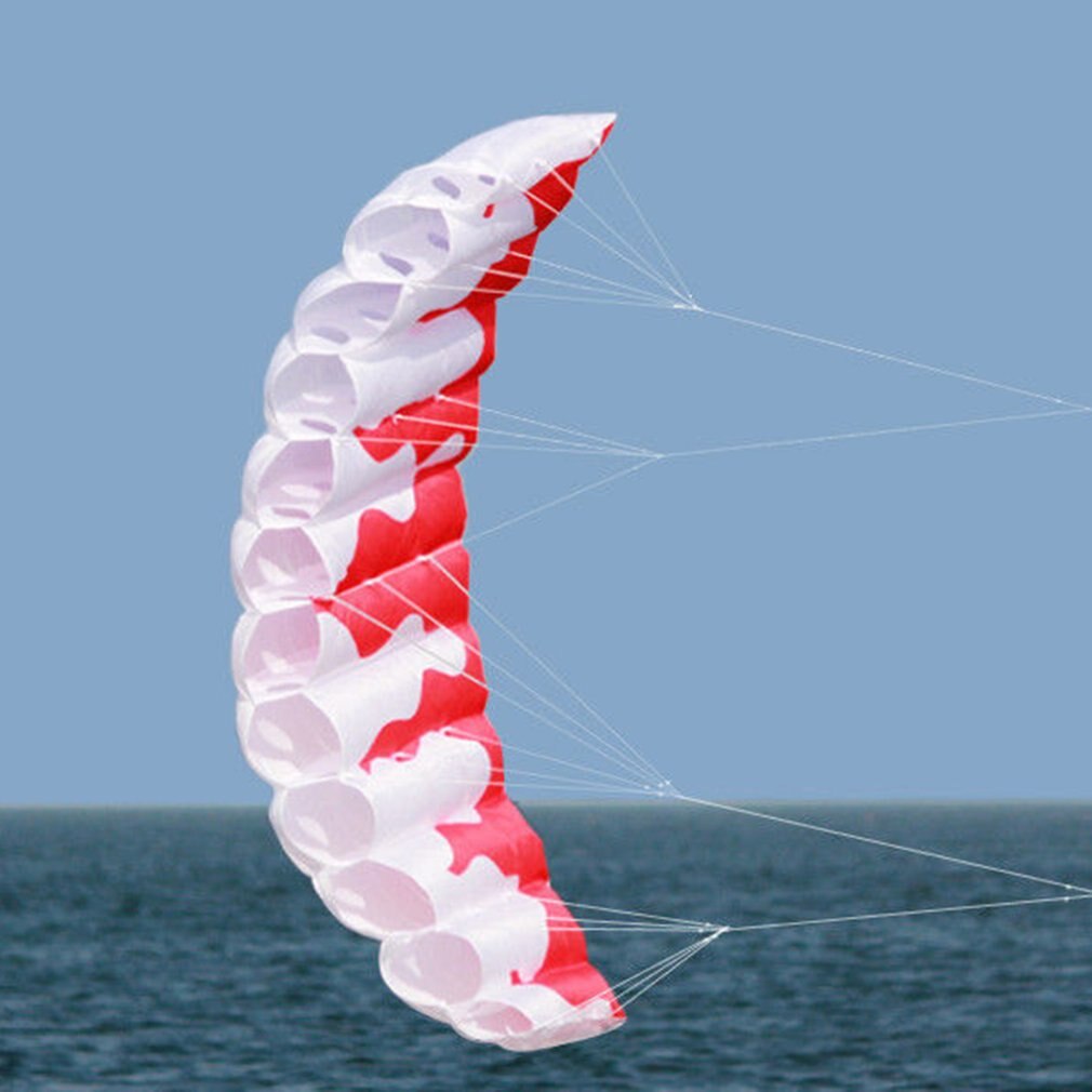 2m Flame Dual Line Stunt Parachute Soft Parafoil Sail Surfing Kite Sport Kite Huge Large Outdoor Activity Beach FlyinFlying Kite