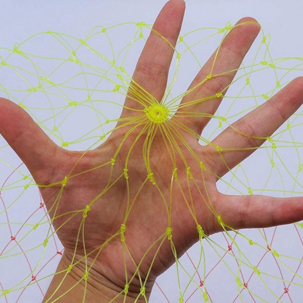 40/50cm Nylon Fishing Colorful Foldable Fishing Net Dip Tools Nylon Accessories Landing Mesh Deep Rhombus Fold Hole Fi K6k7