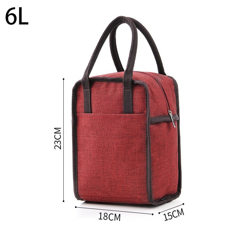 6L Thermal Insulated Bags For Women Kids Tote Picnic Cooler Lunch Bag Cooler Bento Lunch Box Tote Bags