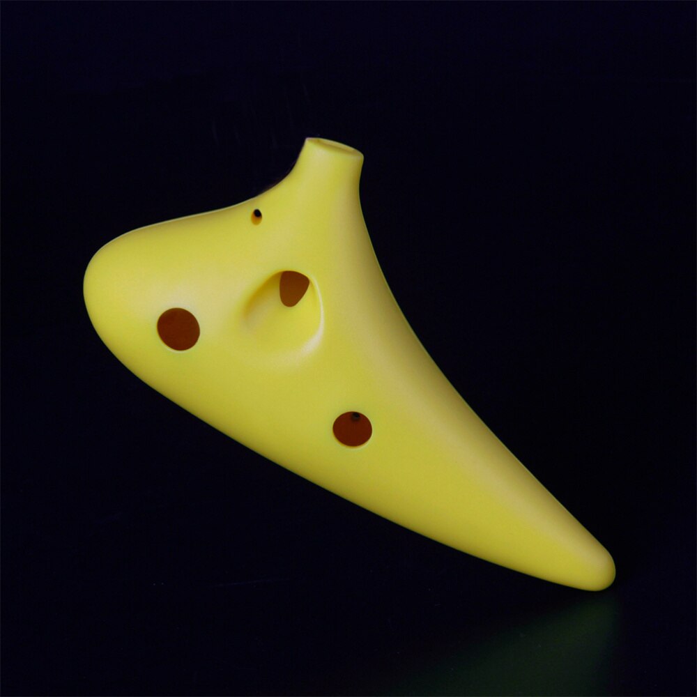 12 Gaten C Ocarina Muziekinstrument Met Opbergtas Abs Materiaal Ocarina Klassieke Ocarina Alto C Abs Ocarina Voor Beginner (Groen: Yellow