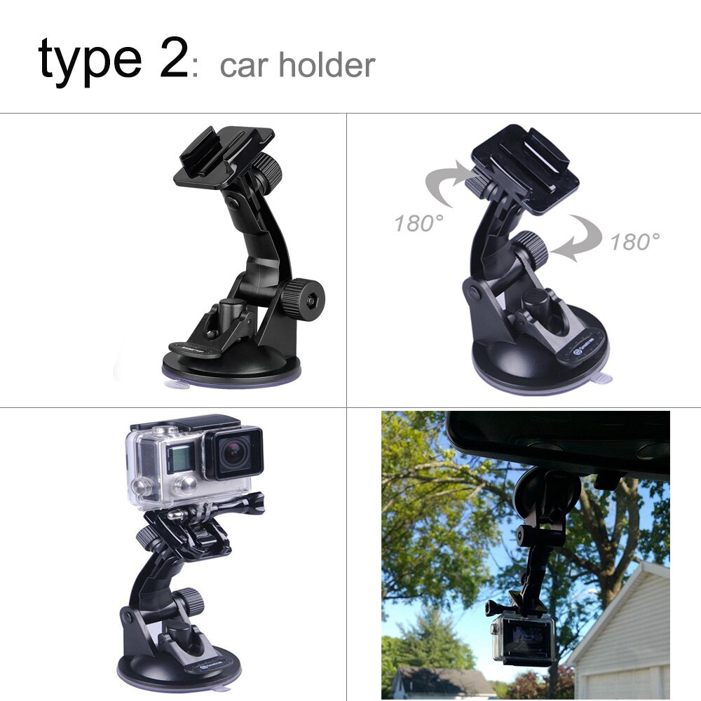 Fiets/Fiets Mount Voor Hero 5 Accessoires Voor Xiaomi Yi Zuignap Houder Voor Gopro Sjcam Sj4000 eken H9 H9R
