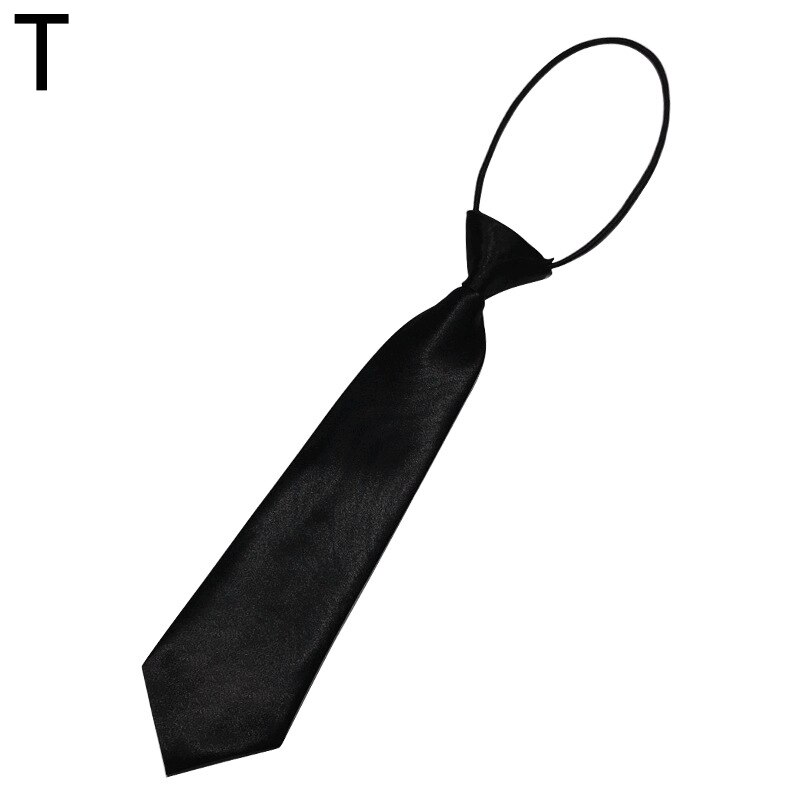Cravate élastique à la pour garçons et filles, pour enfants, pour mariage, couleur unie: T