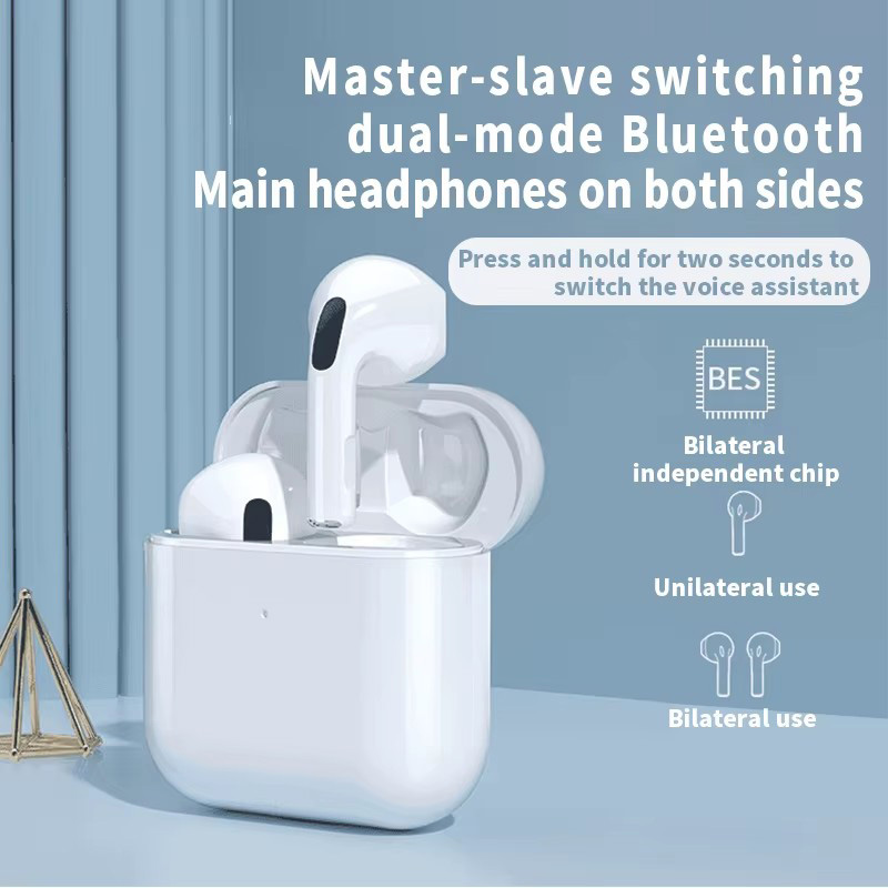 Air Pro4 Original Wireless Earphones Dual In Ear Headphones Ultra Long Standby Running Bass Sport Earburd Music Headset with Mic