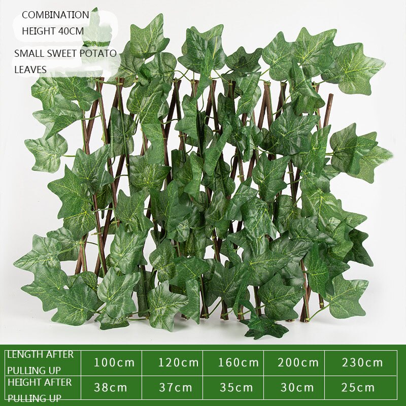 Clôture de Simulation télescopique, clôture de cour Anti-Ultraviolet, clôture de jardin, arbre d&#39;intimité, plante, décoration de la maison: F