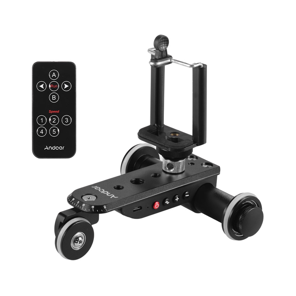 PPL-06S Camera Slider Skater 5 Speeds Car Action Camera Remote Control Phone Holder for iPhone Samsung for Nikon Sony DSLR