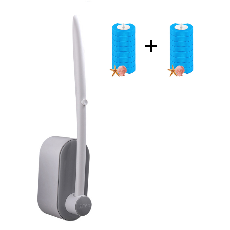 Wegwerp Badkamer Wc Borstel Set Houder Huishoudelijke Handige Reiniging Zonder Dode Hoek Badkamer Accessoires: lichtgeel