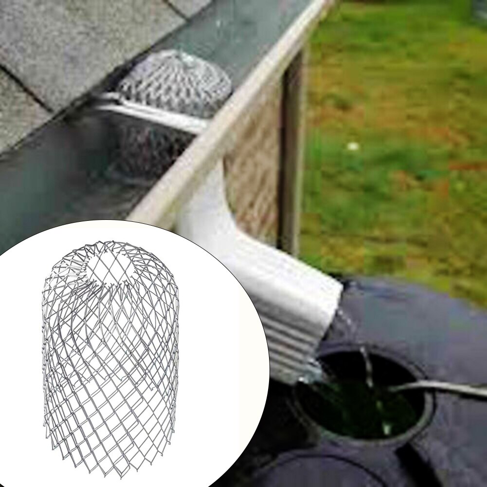 4pcs Leaf Drains Debris Drain Net Cover Roof Gutter Filters Strainer Downpipe Stops Leaf Drains Rainwater Net Mesh