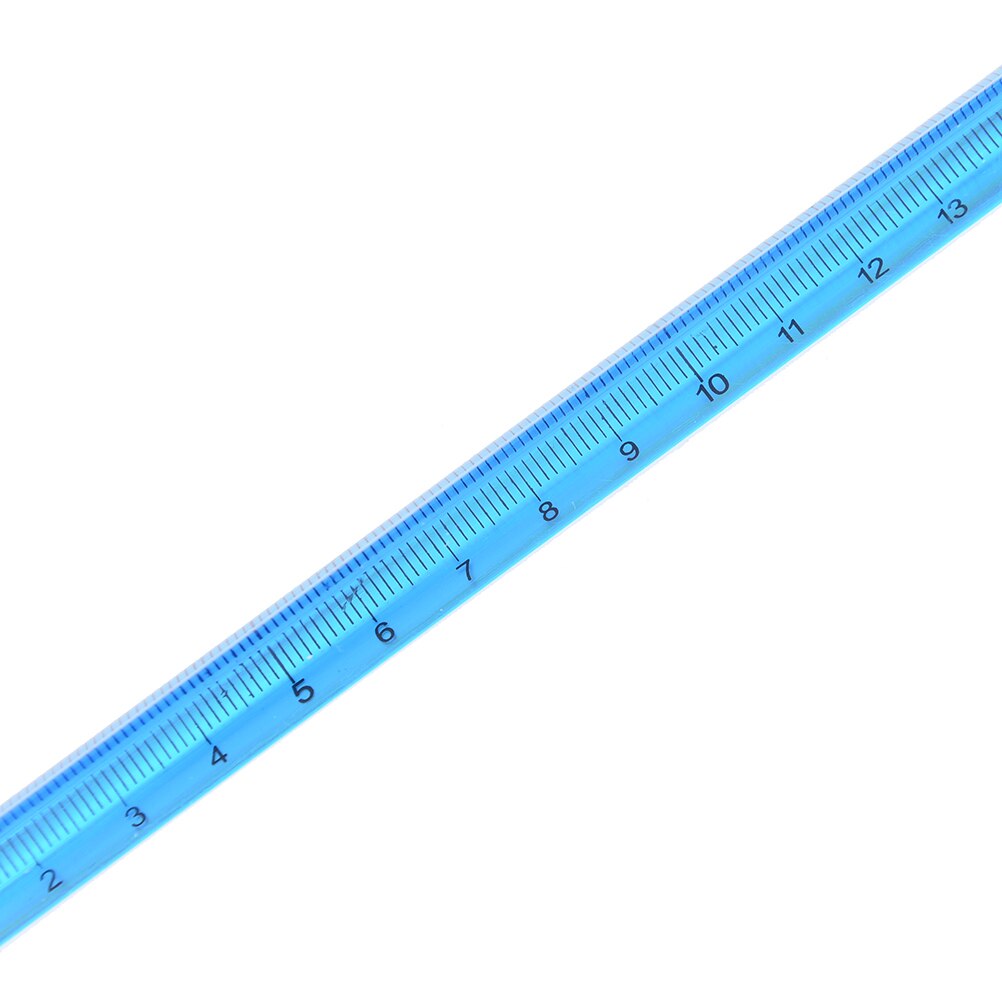 1 pcs Colorful Aluminum Triangular Scale Ruler Synthetic Quartz Metal Scale Regua Desenho 20cm