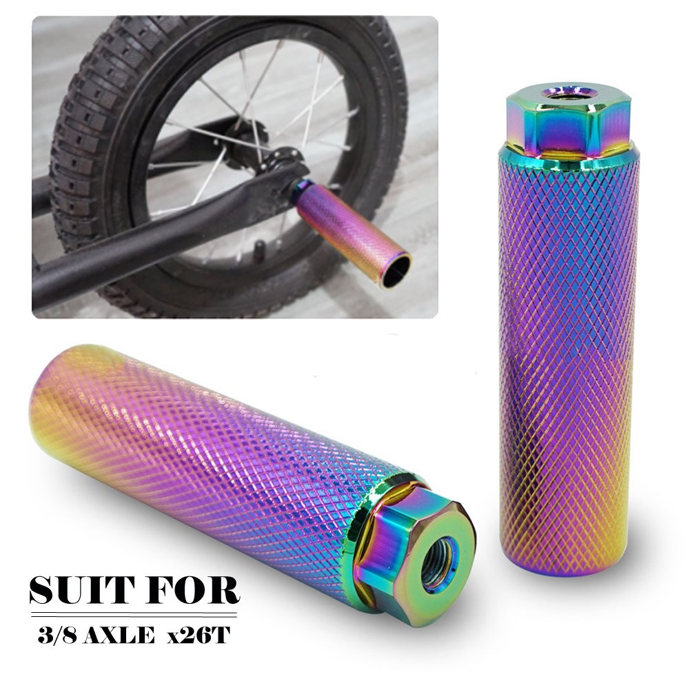 Reposapiés para eje de bicicleta MTB BMX, Pedal de aleación para eje trasero y delantero, antideslizante, 2 unidades