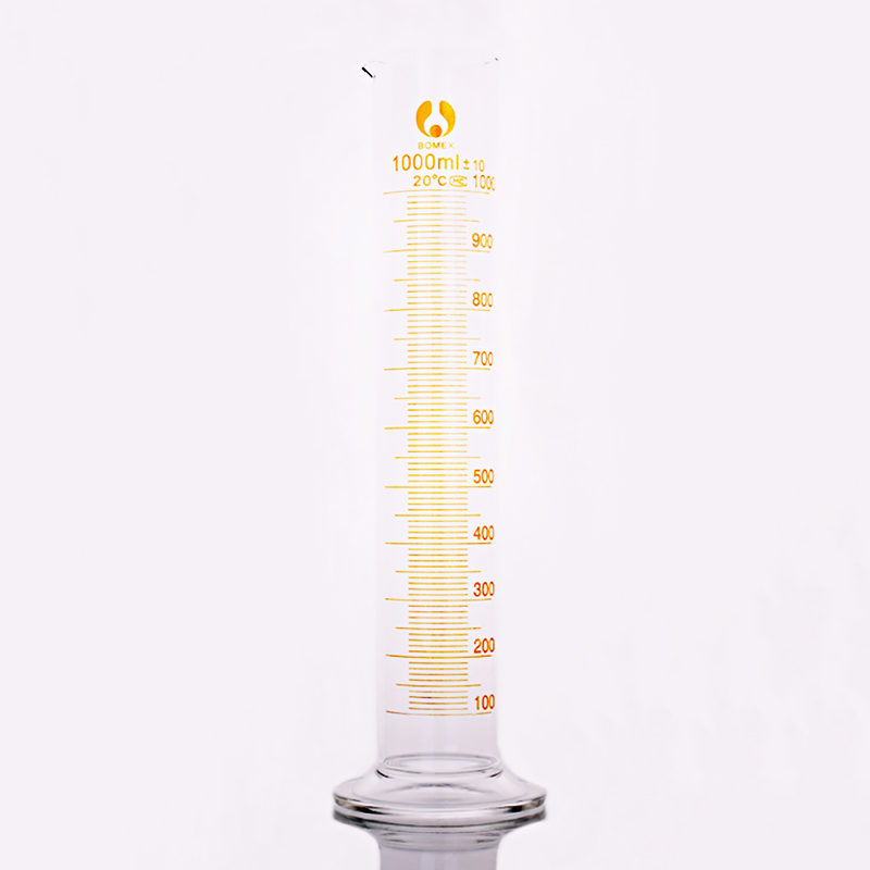 Hoge borosilicaatglas maatcilinder, Capaciteit 1000 ml, Afgestudeerd Glas Laboratorium Cilinder