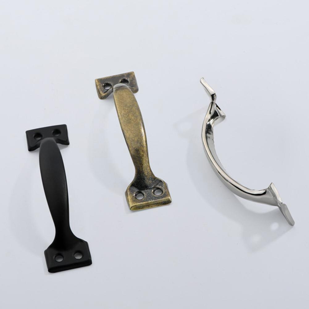 Hardware Iron Art Pull Garage Gate Door Handle Black Cast Iron Furniture Hardware Home Shed Garage For Sliding Barn Door Pu U9p5