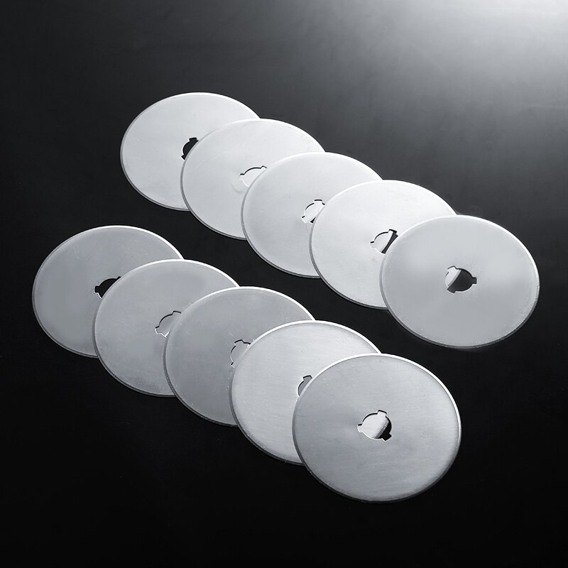 10pcs 60mm Rotary Blades Paper Cutter Knitting Circular Cutting Patchwork Leather Crafts Wallpaper Fabric Rotary Cutter