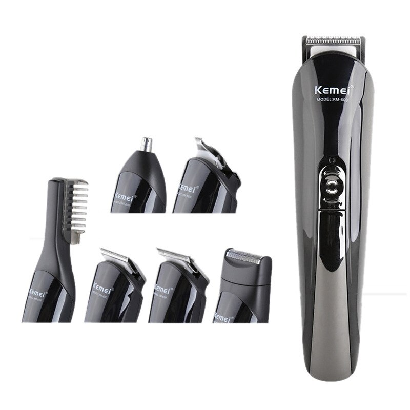 Hår trimmer 6 i 1 oppladbar titan hårklipper trimmer menn skjegg trimmer styling verktøy hår barbermaskin  d43