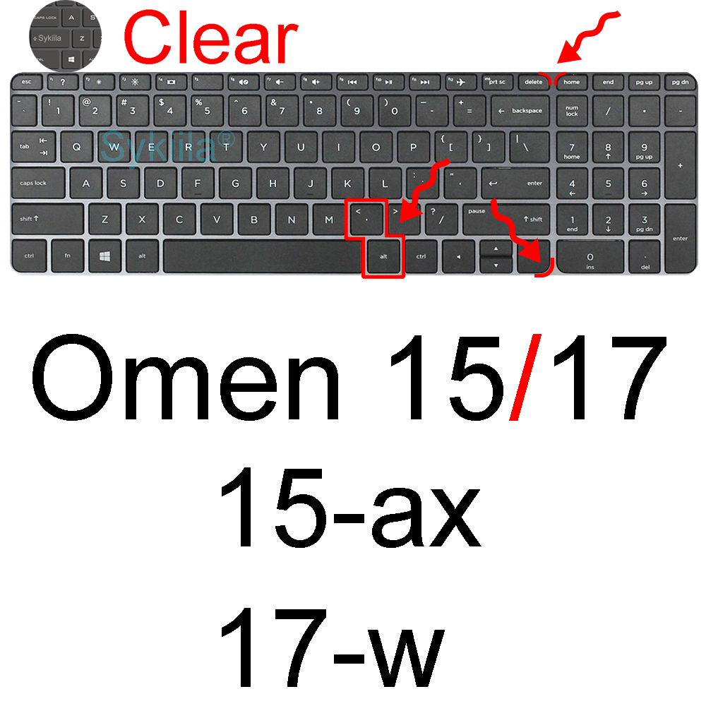 Funda de teclado para HP Omen 17 17t 17z 17-w 17-an 17-ck 7 Plus 6 5 4 3 2 funda protectora de silicona para juegos accesorios para portátiles: Blanco