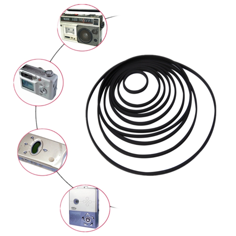10 stks/zak 1.2mm Universele Cassette Tape Machine Riemen Diverse Gemeenschappelijke Vierkant