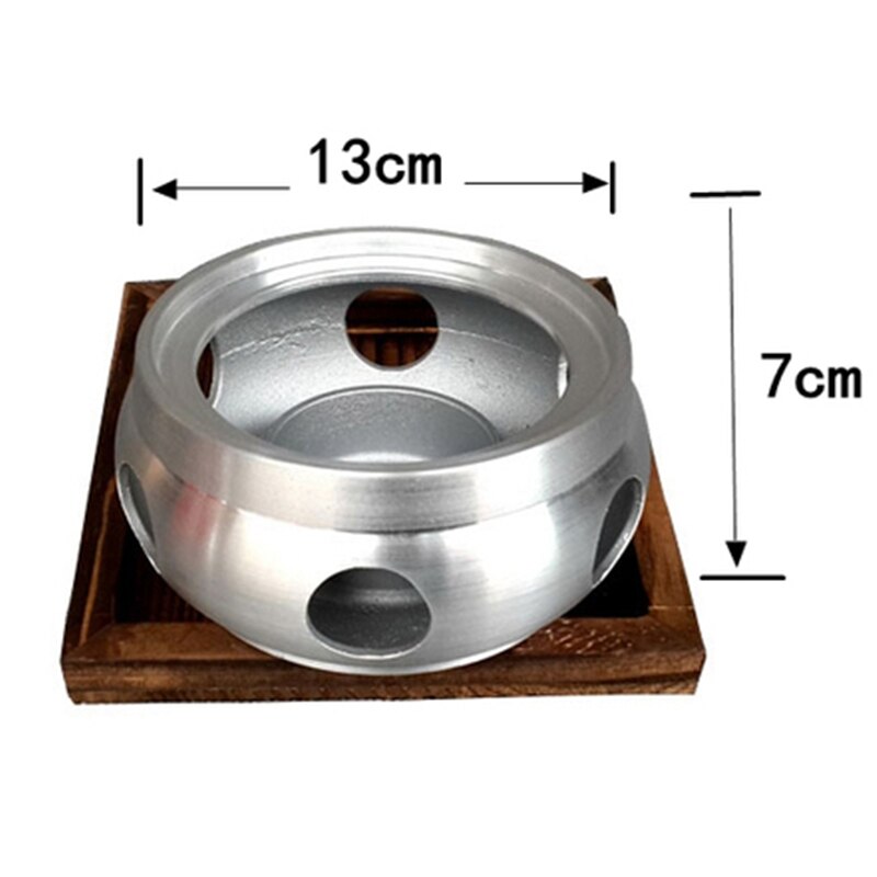 Small heating pot Alcohol stove suit pot Cooking pot Self service pot 9-inch thickened aluminum alloy Uncoated dry pot: 4