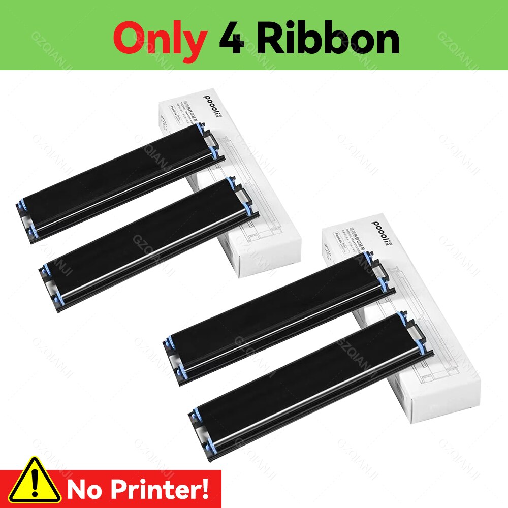 Ribbon for Poooli A4 Direct Thermal Transfer Mobile Portable Photo Bluetooth 300dpi Printer, only Ribbon, 2pcs/Box: Only 4 Ribbon