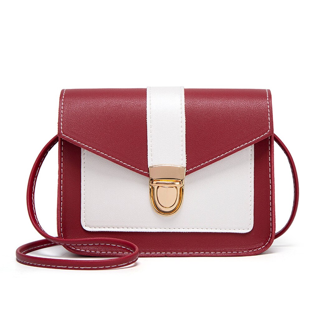 Dames handtas crossbody messenger bag pu leer dames schoudertassen afneembare handtassen: Rood