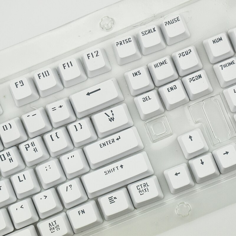 Korean Keycaps for Mechanical Keyboard Compatible with MX Switches Double Shot Support Led Lighting 한국어 키캡