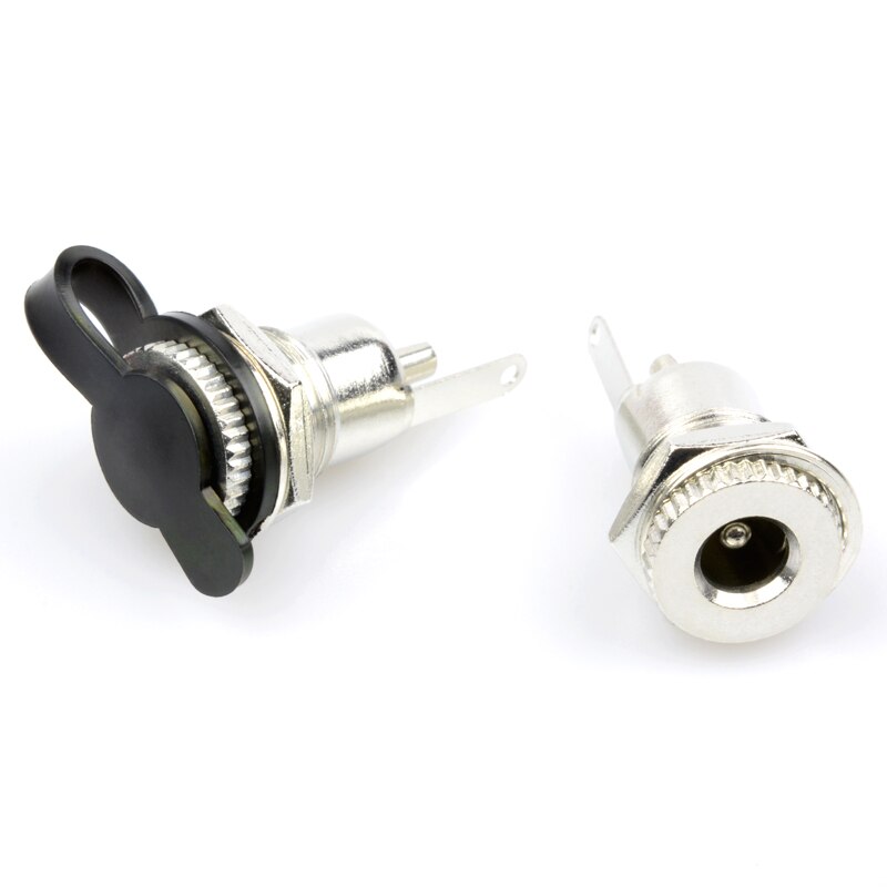 5PCS DC099 DC power socket 5.5-2.1/2.5MM high current metal DC charging socket with nut