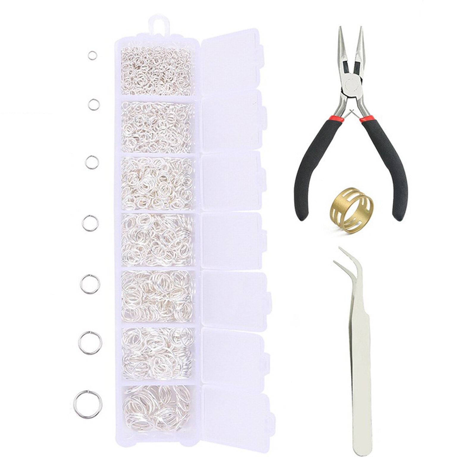 kit per la creazione di gioielli accessori per orecchini fatti a mano fai-da-te pacchetto di materiali risultati di gioielli impostato di strumenti per la creazione di perline di gioielli portatili: C