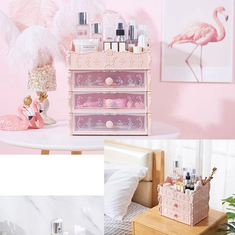 Xd-Plastic Cosmetische Lade Container Up Organizer Box Voor Opslag Make Up Sieraden Nail Houder Thuis Desktop Diverse storag